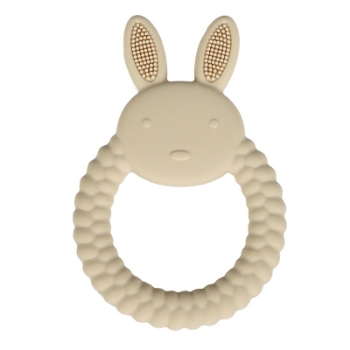 Slika Amek silikonska grickalica Zec - Beige