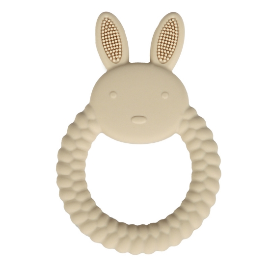 Slika Amek silikonska grickalica Zec - Beige