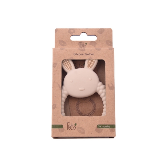 Slika Amek silikonska grickalica Zec - Beige