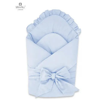 Slika Jastuk za nošenje s mašnom i volanom Royal Baby Plava - MimiNu