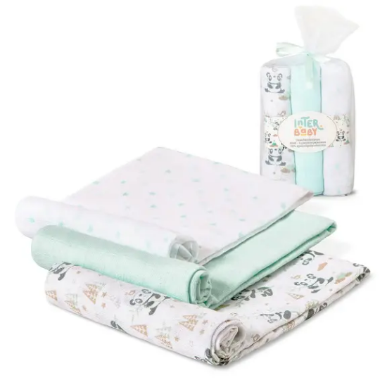 Slika Tetra pelene Interbaby Panda Mint 80x80 - 3 kom