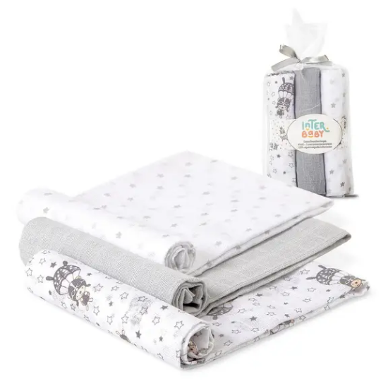 Slika Tetra pelene Padobranac Sivo 80x80 - 3 kom InterBaby 