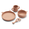 Slika Silikonski set za jelo rozi Vivi Cat Dark Liewood