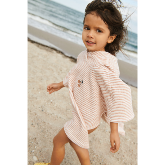 Slika Pončo za plažu Stripe Tuscany Rose Creme de la creme Liewood