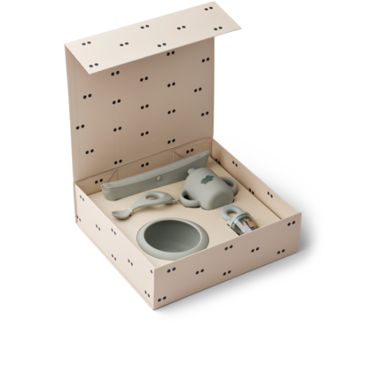 Slika Set za hranjenje Mileah Baby Dove blue Liewood
