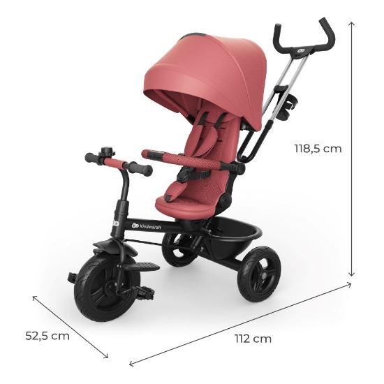 Slika Tricikl Aston 2 Plus, Pink Kinderkraft 