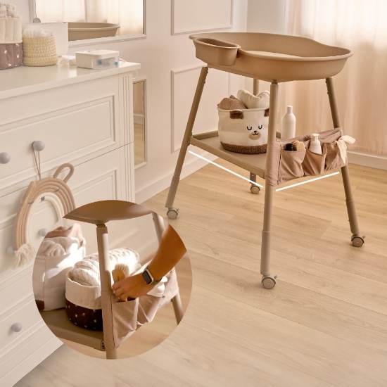 Slika Rosie stol za prematanje s podlogom, beige sand Lionelo 