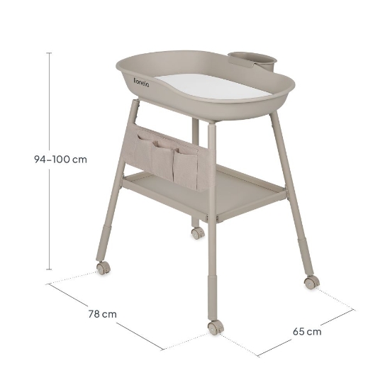 Slika Rosie stol za prematanje s podlogom, beige sand Lionelo 
