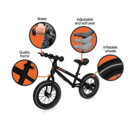 Slika Bicikl bez pedala s ručnom kočnicom Racer Sand Beige Zopa 