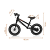 Slika Bicikl bez pedala s ručnom kočnicom Racer Charcoal Black Zopa 