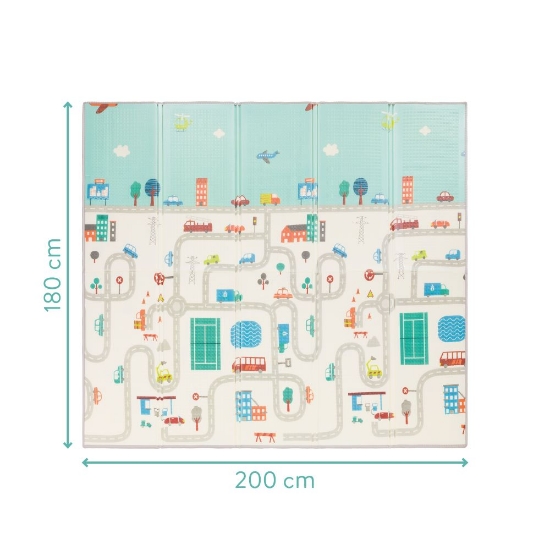 Slika Fillikid dvostrana podloga za igru Street, 180x200 cm