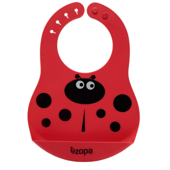 Slika Silikonski podbradak Bib - ladybird Zopa 
