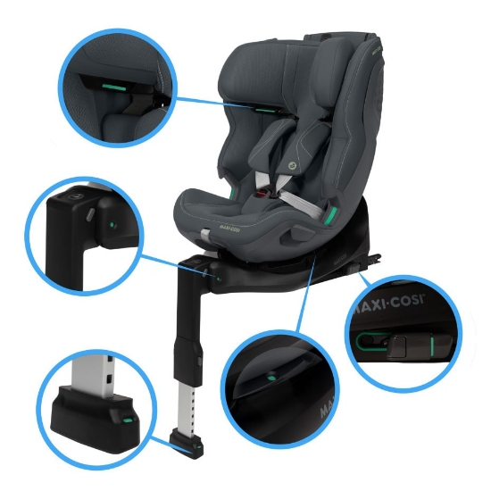 Slika Autosjedalica Emerald 360 Plus, Grupa 0+, 1, 2, 3 (0-36 kg) (40-150 cm) - Authentic Graphite Maxi-Cosi 