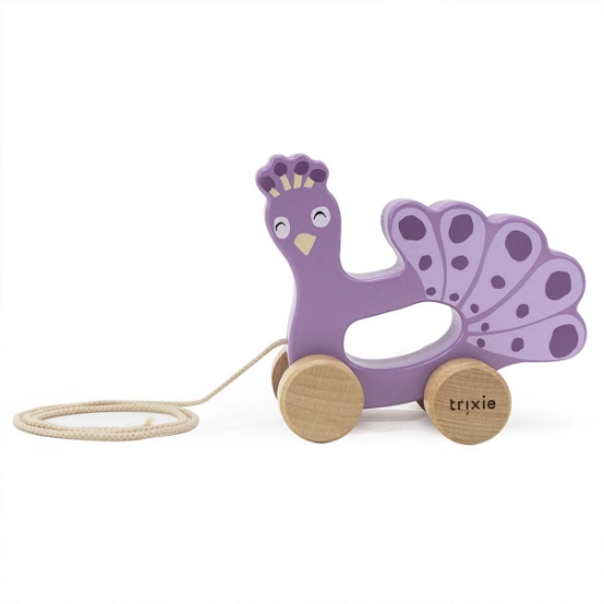 Slika Drvena igračka na uzici mrs. peacock trixie® 