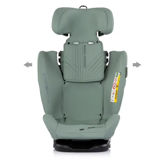 Slika Autosjedalica i-Size 40–150 cm ISOFIX 360° Techno iGROW Matcha - Chipolino