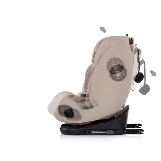 Slika Autosjedalica i-Size 40–150 cm ISOFIX 360° Techno iGROW Latte - Chipolino