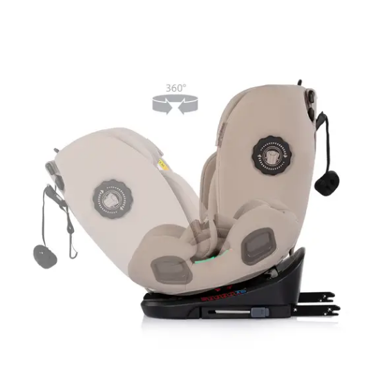 Slika Autosjedalica i-Size 40–150 cm ISOFIX 360° Techno iGROW Latte - Chipolino