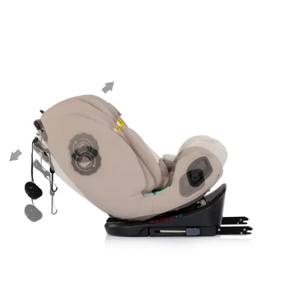 Slika Autosjedalica i-Size 40–150 cm ISOFIX 360° Techno iGROW Latte - Chipolino