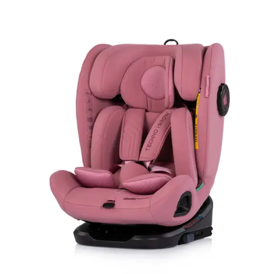 Slika Autosjedalica i-Size 40–150 cm ISOFIX 360° Techno iGROW Powder Pink - Chipolino