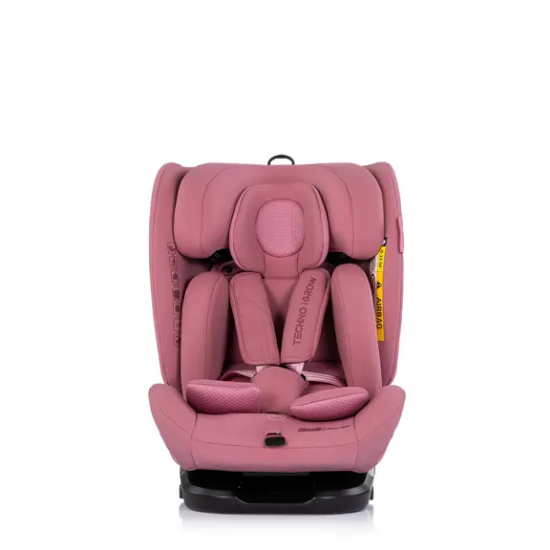 Slika Autosjedalica i-Size 40–150 cm ISOFIX 360° Techno iGROW Powder Pink - Chipolino