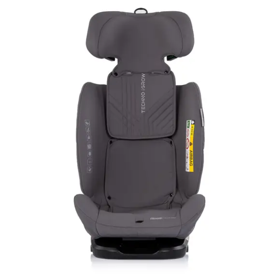 Slika Autosjedalica i-Size 40–150 cm ISOFIX 360° Techno iGROW Charcoal - Chipolino