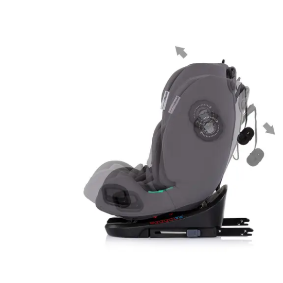 Slika Autosjedalica i-Size 40–150 cm ISOFIX 360° Techno iGROW Charcoal - Chipolino