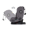 Slika Autosjedalica i-Size 40–150 cm ISOFIX 360° Techno iGROW Charcoal - Chipolino