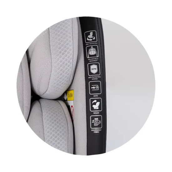 Slika Autosjedalica i-Size 40–150 cm ISOFIX 360° HYPNOTIC PLUS Platinum - Chipolino