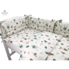 Slika Posteljina set 5 elem. Bunny and Fox Beige (za krevetić 120x60 cm) - MimiNu