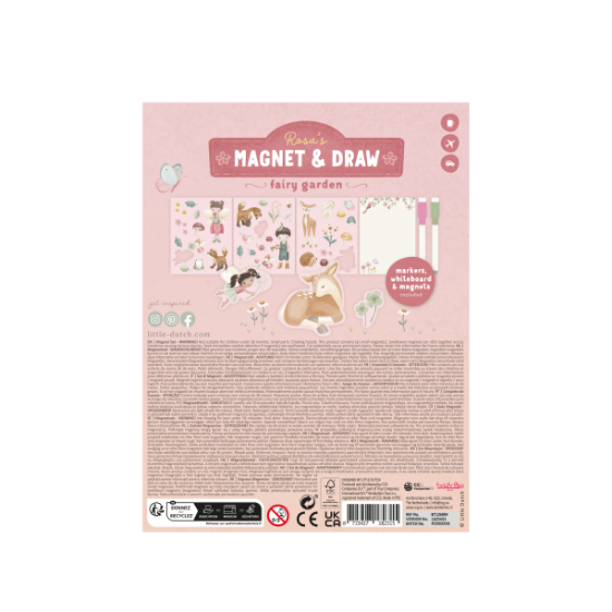 Slika Magnetska knjiga aktivnosti Rosa Fairy Garden - Little Dutch