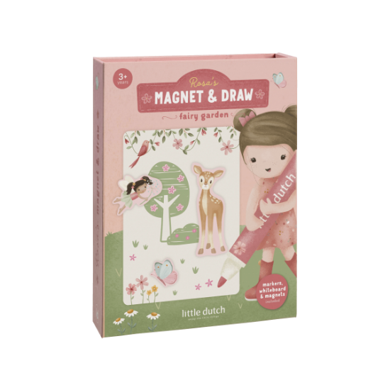 Slika Magnetska knjiga aktivnosti Rosa Fairy Garden - Little Dutch