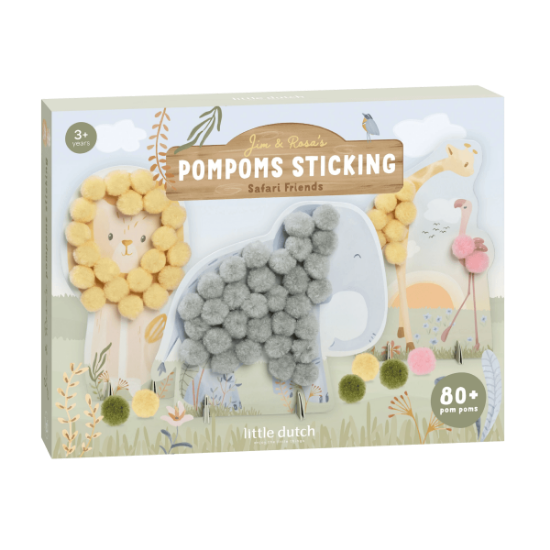 Slika Kartice s pomponima Safari - Little Dutch