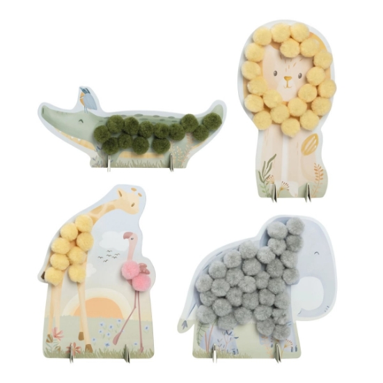 Slika Kartice s pomponima Safari - Little Dutch
