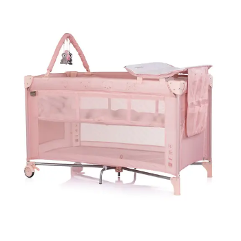 Slika Putni krevetić LUNA s podlogom za prematanje Pink Powder - Chipolino