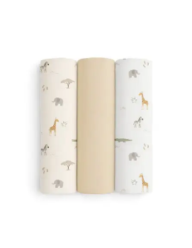 Slika Set tetra pelena Savanna – 3 kom (80 × 80 cm) - Interbaby