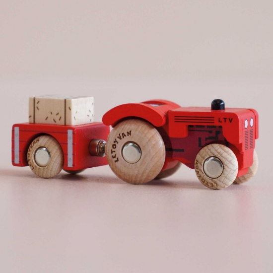Slika Drveni traktor - Crveni traktor Tilly