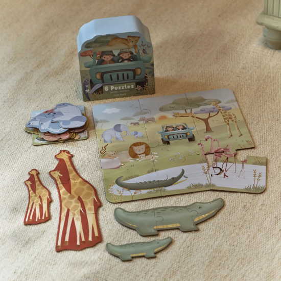 Slika Puzzle Safari Friends 6u1 - Little Dutch