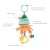 Slika Plišana zvečka i grickalica Pull & Shake Jittery Pal - Hermit Crab Infantino 