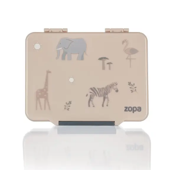 Slika Lunch Box 1330 ml – kutija za obrok s više pretinaca i priborom za jelo Safari Zopa 