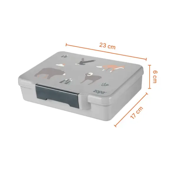 Slika Lunch Box 1330 ml – kutija za obrok s više pretinaca i priborom za jelo Safari Zopa 
