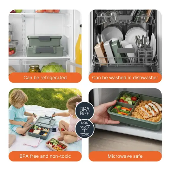 Slika Lunch Box 1120 ml – kutija za obrok s 3 pretinca Dino Zopa 