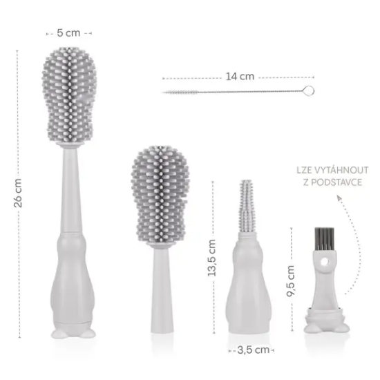 Slika Zopa 3u1 silikonska četka za bočice Light Grey