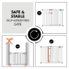 Slika Zaštitna ograda Clear Step 2 Set (75 - 80 cm) + 21cm uključenoga produžetka - Bijela - Hauck