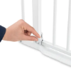 Slika Zaštitna ograda Clear Step 2 Set (75 - 80 cm) + 21cm uključenoga produžetka - Bijela - Hauck
