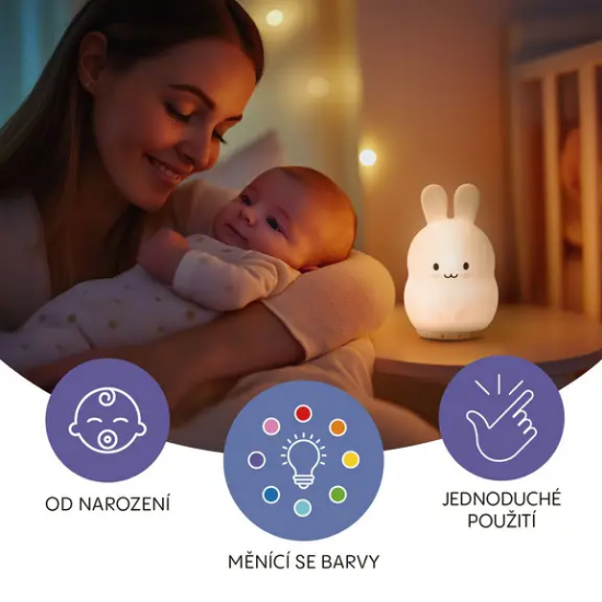 Slika Silikonska LED noćna lampica – veličina M Rabbit Zopa 