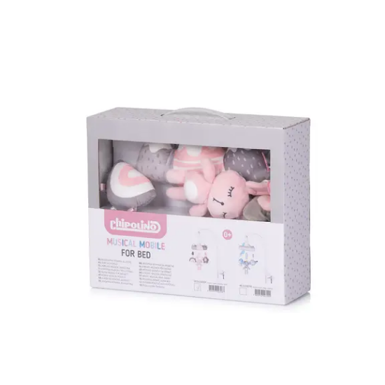 Slika Glazbeni vrtuljak za krevetić Sleeping Rabbit Pink - Chipolino