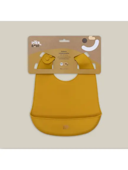 Slika Silikonski podbradak za bebe - Earth Ocher InterBaby 