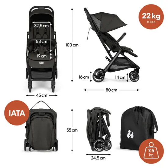 Slika Dječja kolica Fly N Care Black - Hauck