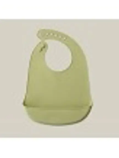 Slika Silikonski podbradak za bebe - Olive Green InterBaby 