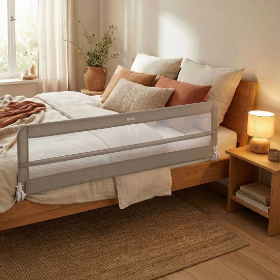 Slika Fillikid zaštitna ograda za krevet Lina 180x50 cm, taupe